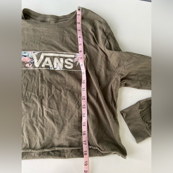 Vans tropical graphic long sleeve crop t shirt Size XL - Picture 4 of 6